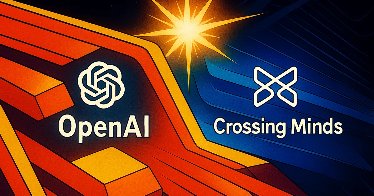 OpenAI und Crossing Minds Logo